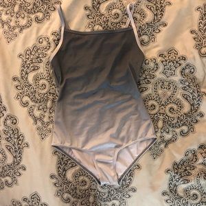 Woman’s Ombré Gray Silver Leotard Medium